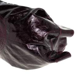 Pre Owned Loewe Burgundy Patent Leather Aire Hobo