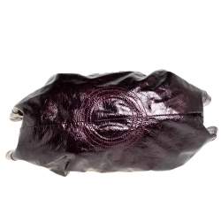 Pre Owned Loewe Burgundy Patent Leather Aire Hobo