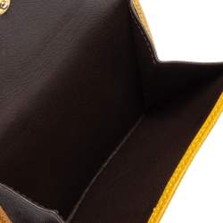 Pre Owned Loewe Yellow Leather French Wallet