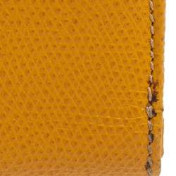 Pre Owned Loewe Yellow Leather French Wallet