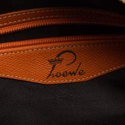 Loewe Burnt Orange Leather Bowling Bag