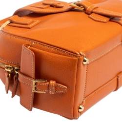 Loewe Burnt Orange Leather Bowling Bag