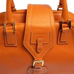 Loewe Burnt Orange Leather Bowling Bag