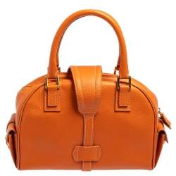 Loewe Burnt Orange Leather Bowling Bag