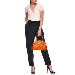 Loewe Burnt Orange Leather Bowling Bag