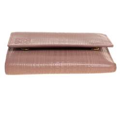Loewe Old Rose Leather Trifold Wallet