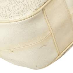 Pre Owned Loewe Off White Anagram PVC and Leather Cut Out Flap Satchel