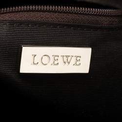 مملوكة مسبقًا Loewe Dark Brown Suede and Leather Amazona Satchel