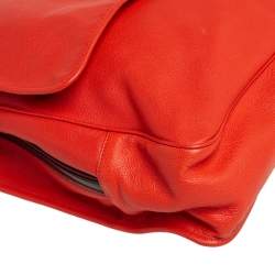 Loewe Orange Leather Maia Anagram Flap Top Handle Bag