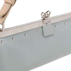 Pre Owned Loewe Blue Leather Baguette Bag