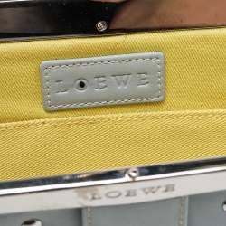 Pre Owned Loewe Blue Leather Baguette Bag