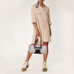 Loewe Multicolor Canvas And Leather Bowling Bag