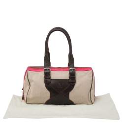 Loewe Multicolor Canvas And Leather Bowling Bag