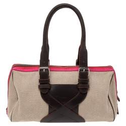 Loewe Multicolor Canvas And Leather Bowling Bag