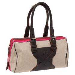 Loewe Multicolor Canvas And Leather Bowling Bag