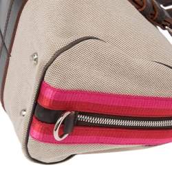 Loewe Multicolor Canvas And Leather Bowling Bag