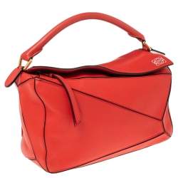 Loewe Scarlet Leather Puzzle Top Handle Bag