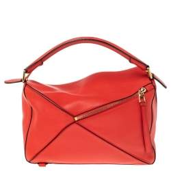 Loewe Scarlet Leather Puzzle Top Handle Bag
