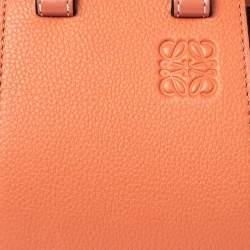 Loewe Peach Leather Mini Hammock Drawstring Bag