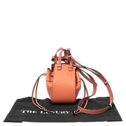 Loewe Peach Leather Mini Hammock Drawstring Bag