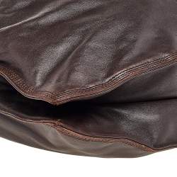 Loewe Dark Brown Leather Flamenco Knot Hobo