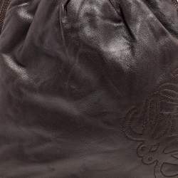 Loewe Dark Brown Leather Flamenco Knot Hobo