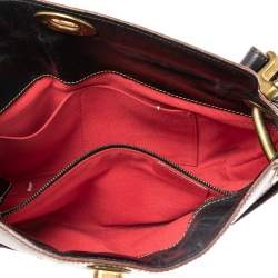 Pre Owned حقيبة كتف لويفي سويدي وجلد أسود 