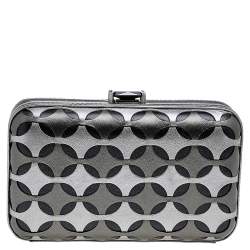 Loewe Tri Color Laser Cut Leather Clutch
