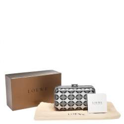 Loewe Tri Color Laser Cut Leather Clutch