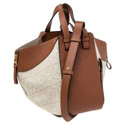 Pre Owned Loewe Beige/Brown Leather Small Hammock Shoulder Bag