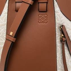 Pre Owned Loewe Beige/Brown Leather Small Hammock Shoulder Bag