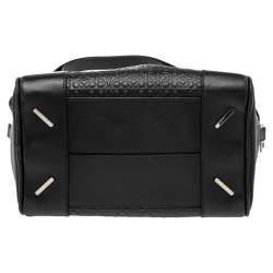 Pre Owned Loewe Black Anagram Embossed Leather Satchel