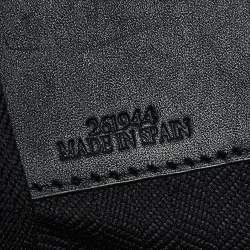 Pre Owned Loewe Black/Blue Bird Jacquard Canvas and Leather Hammock Bag