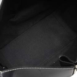 Pre Owned Loewe Black/Blue Bird Jacquard Canvas and Leather Hammock Bag