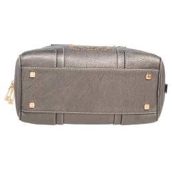 Pre Owned حقيبة ساتشل لويفي امازون جلد مُحبب رصاصي ميتاليك صغيرة