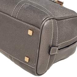 Pre Owned حقيبة ساتشل لويفي امازون جلد مُحبب رصاصي ميتاليك صغيرة