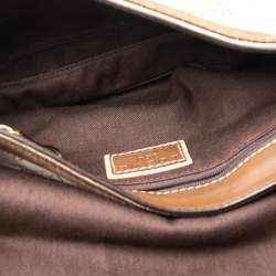 Pre Owned حقيبة كتف لويفي جلد وسويدي وكانفاس طباعة مميزة متعدد الألوان