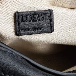 Pre Owned Loewe Black Leather Mini Puzzle Shoulder Bag