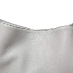 Loewe Grey Leather Flamenco Knot Hobo