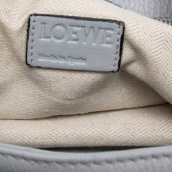 Loewe Grey Leather Flamenco Knot Hobo