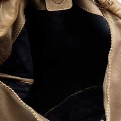 Pre Owned Loewe Gold Leather Tassel Hobo