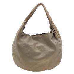 Pre Owned Loewe Gold Leather Tassel Hobo