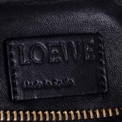 Pre Owned حقيبة كتف لويفي بازيل جلد وجلد ثعبان بيج/أسود صغيرة