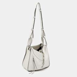 مملوكة مسبقًا Loewe White Leather Small Hammock Shoulder Bag