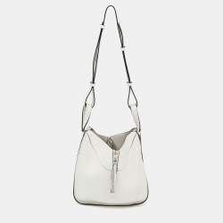 مملوكة مسبقًا Loewe White Leather Small Hammock Shoulder Bag