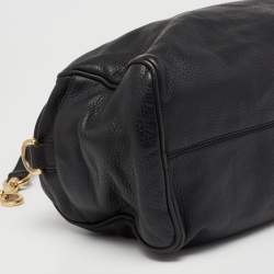 Pre Owned Loewe Black Leather Boston Bag