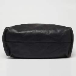 Pre Owned Loewe Black Leather Boston Bag