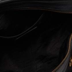 Pre Owned Loewe Black Leather Boston Bag