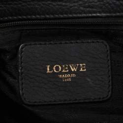 Pre Owned Loewe Black Leather Boston Bag
