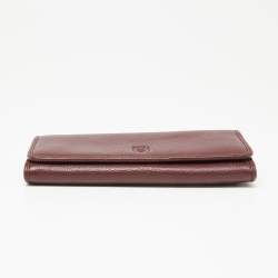 Loewe Bordeaux Leather Flap Continental Wallet